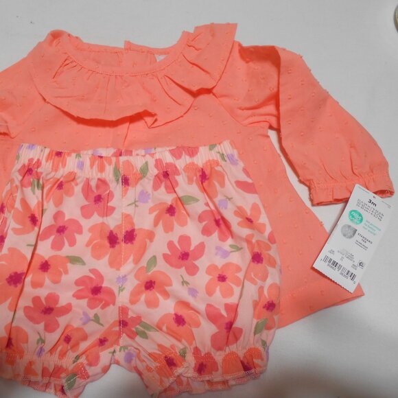 NEW CARTER'S JUST ONE YOU 2 PIECE BABY GIRL OUTFIT MATCHING SET SIZE 3 MONTHS 👶 - Picture 5 of 9